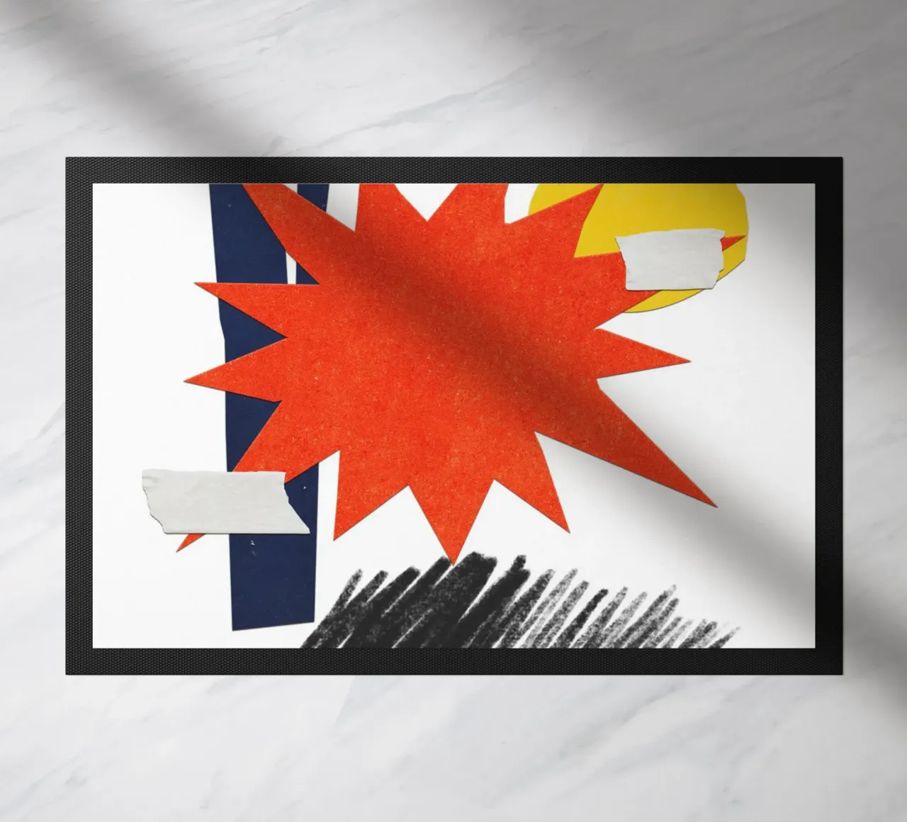 vibrant collage abstract zerbino da ramosashop
