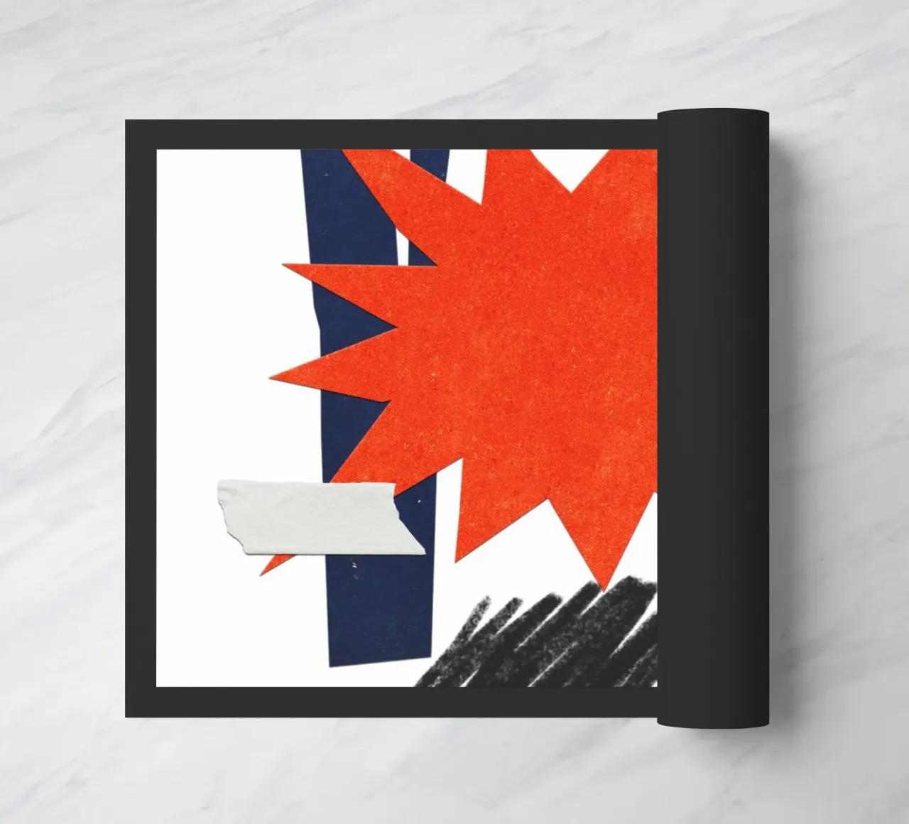 vibrant collage abstract zerbino da ramosashop