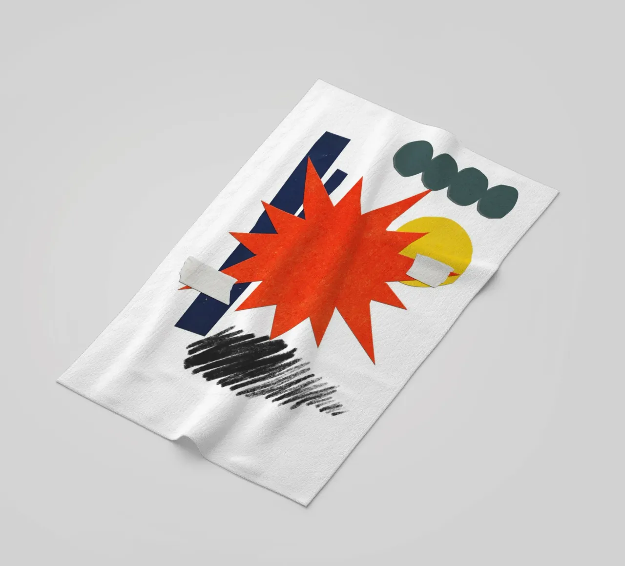 vibrant collage abstract telo mare da ramosashop