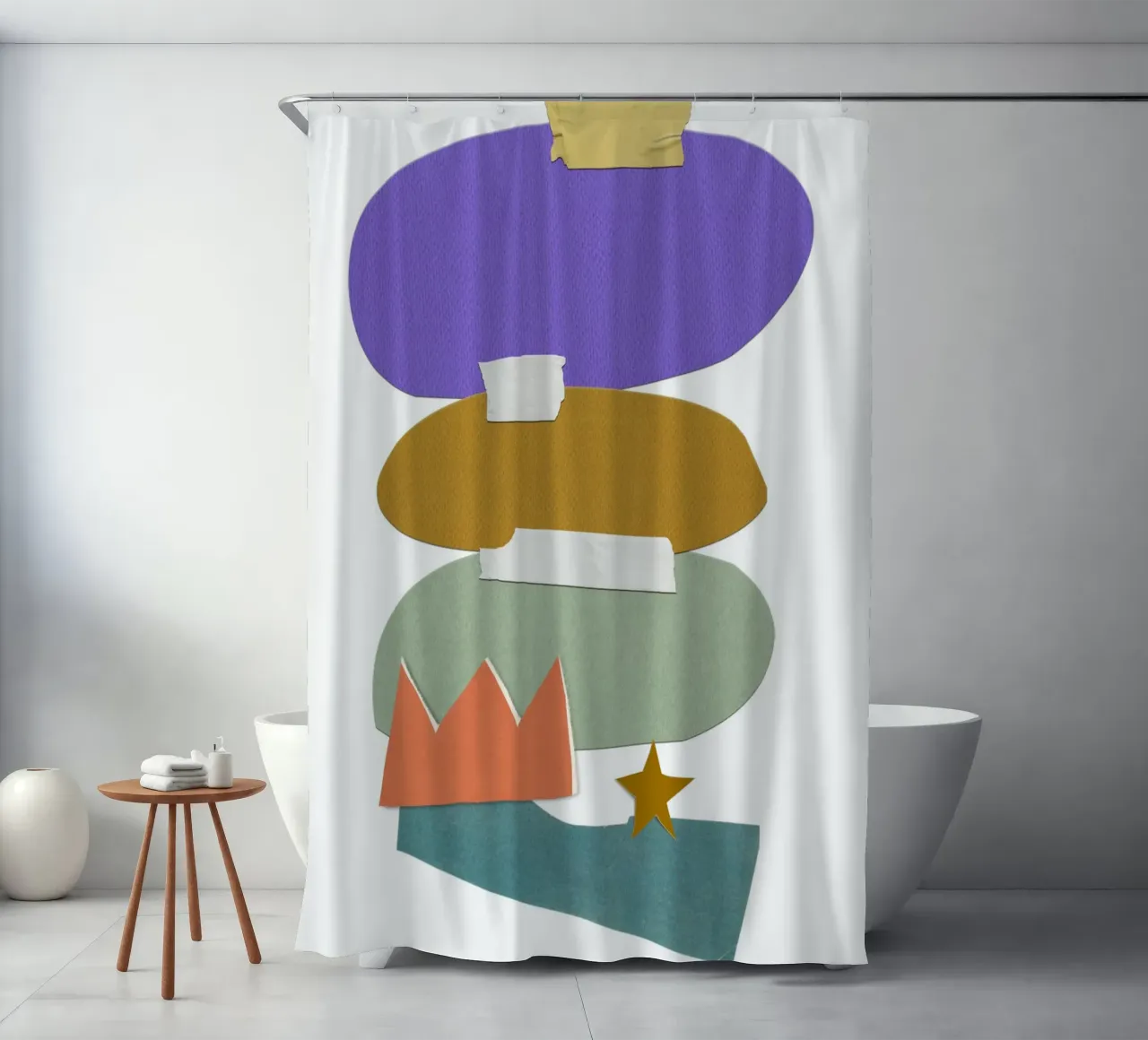 Colorful, irregular shapes tenda da doccia da ramosashop