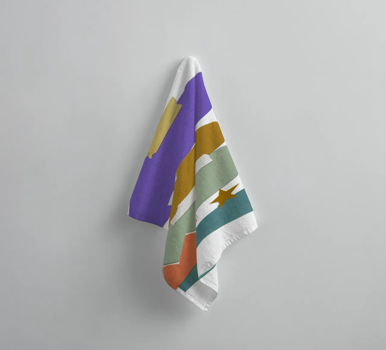 Colorful, irregular shapes asciugamano da bagno da ramosashop