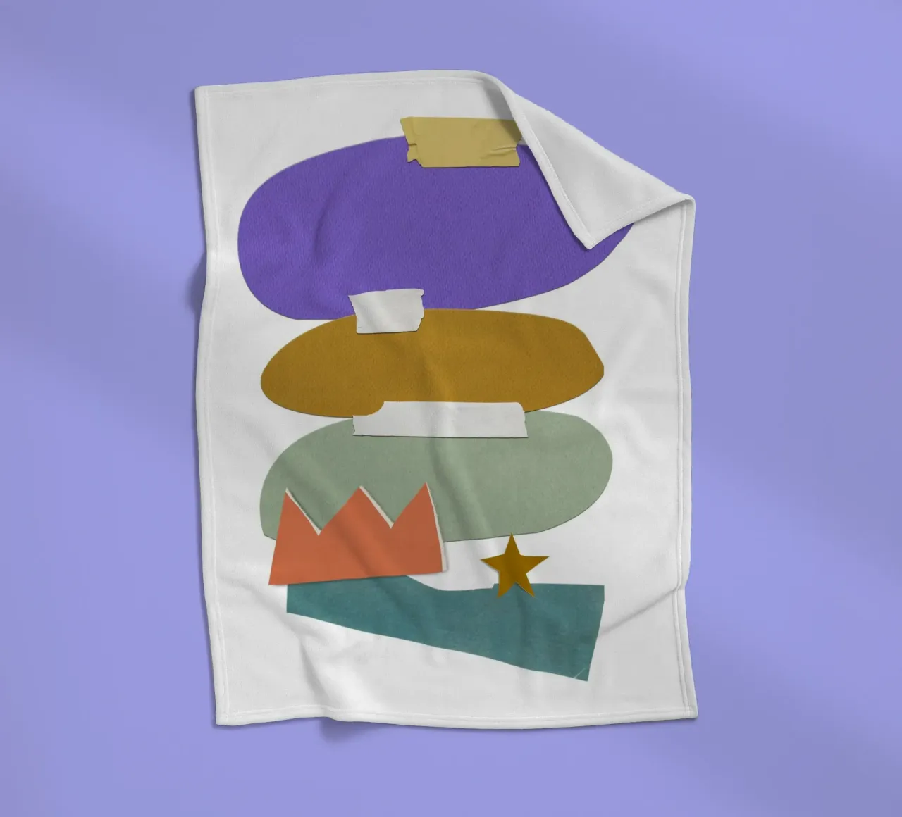 Colorful, irregular shapes coperta in pile da ramosashop