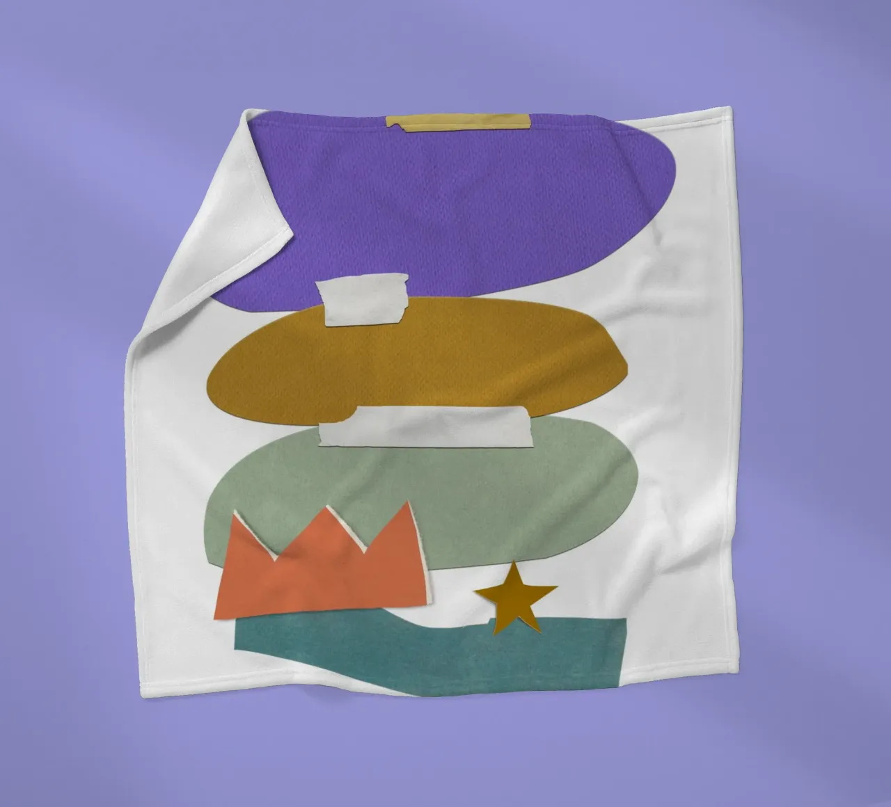 Colorful, irregular shapes coperta in pile da ramosashop