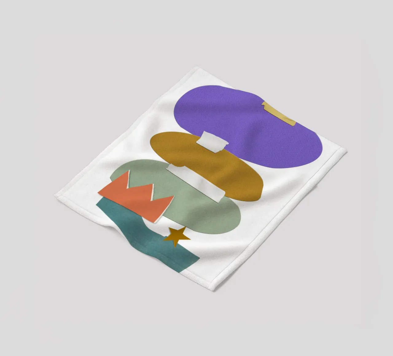 Colorful, irregular shapes coperta in pile da ramosashop