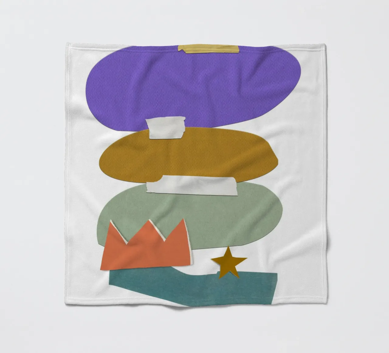 Colorful, irregular shapes coperta in pile da ramosashop