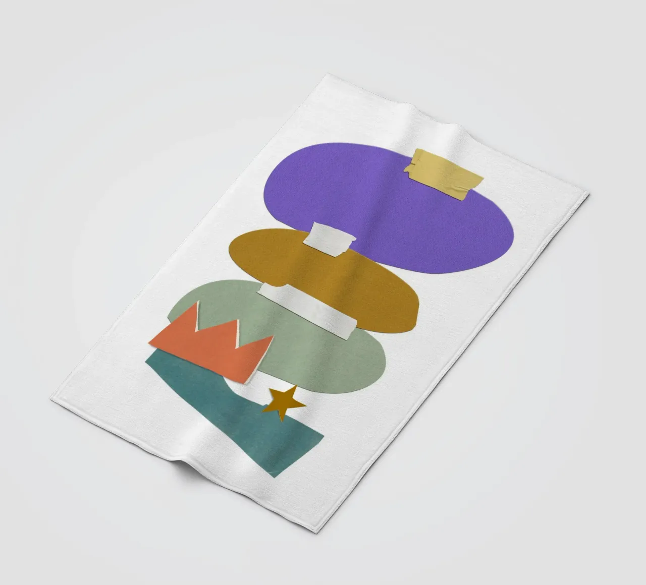 Colorful, irregular shapes coperta in pile da ramosashop