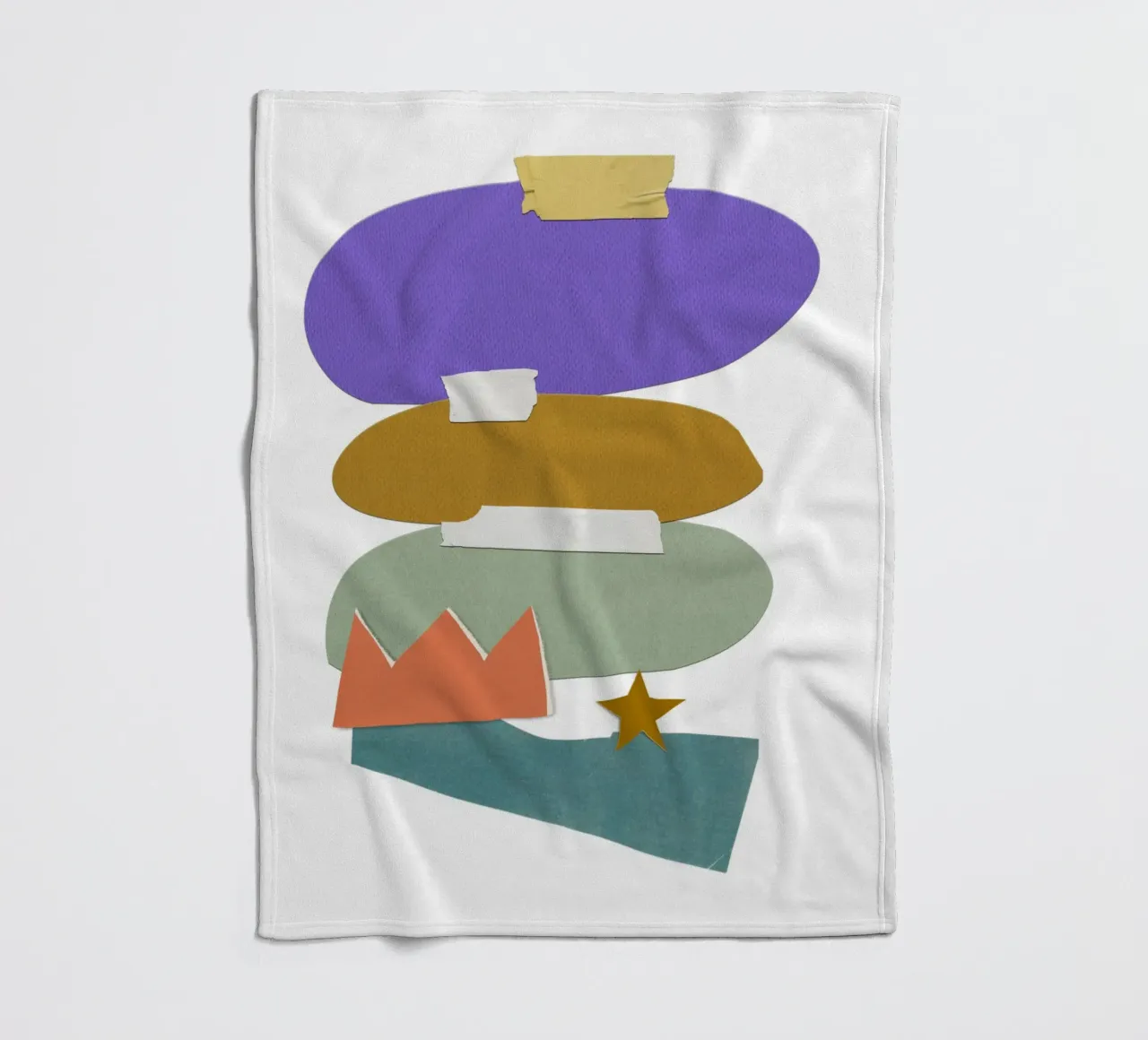 Colorful, irregular shapes coperta in pile da ramosashop