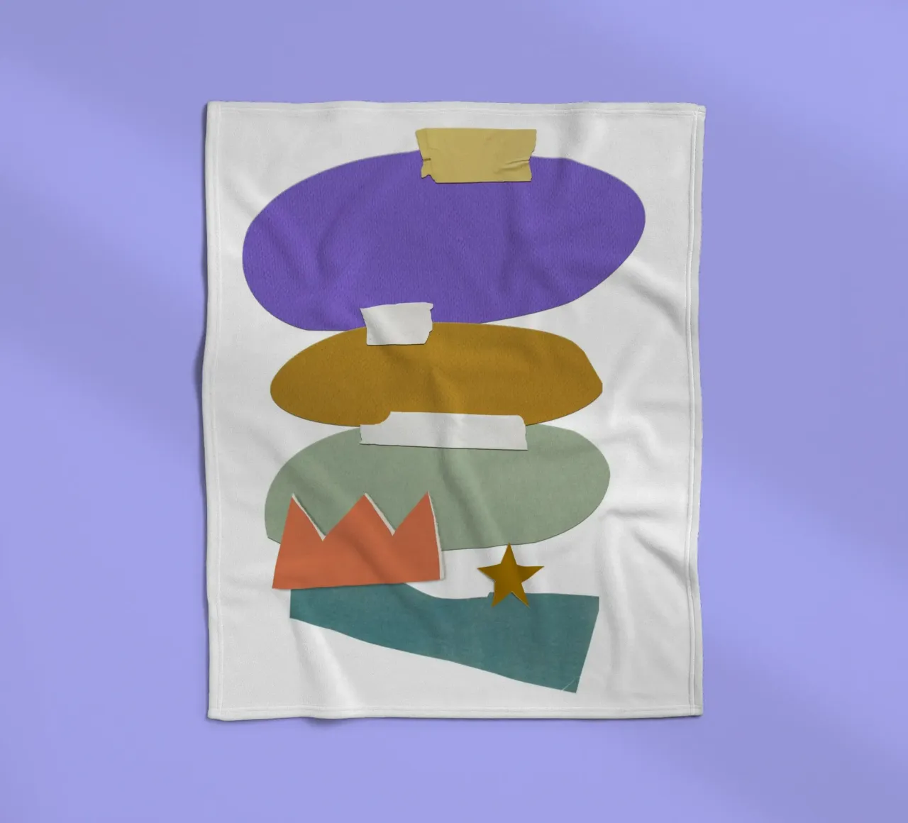 Colorful, irregular shapes coperta in pile da ramosashop