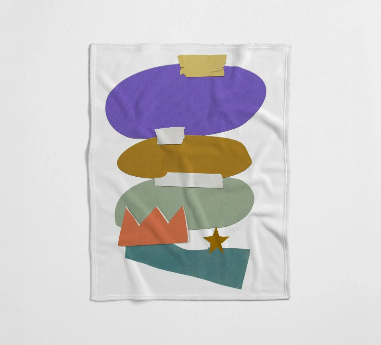 Colorful, irregular shapes coperta in pile da ramosashop