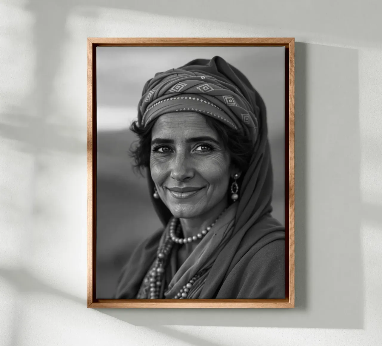 Tablaït - Ritratto di una donna amazigh tela con Cornice a cassetta da Amazigh