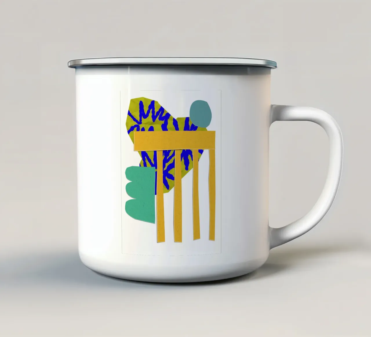 abstract collage tazza in smalto da ramosashop