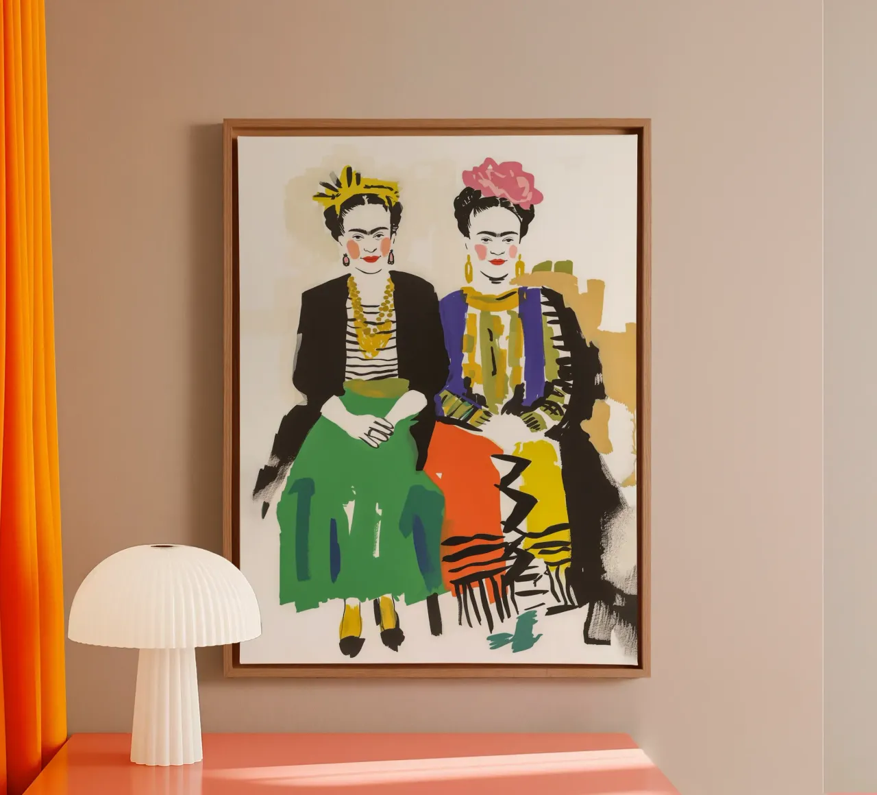 Les deux Fridas Autoportrait toile de Carinaprint