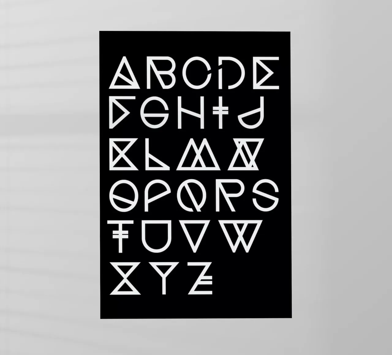 Geometrical ABC - black pellicola backlit da Studio Nahili