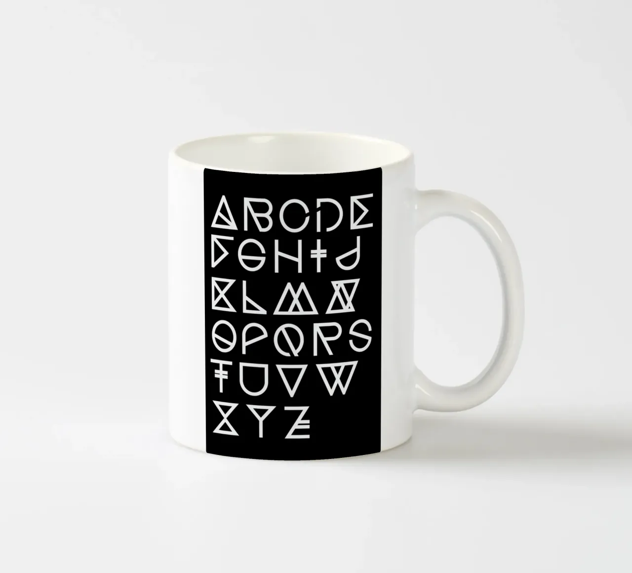 Geometrical ABC - black tazza in ceramica da Studio Nahili
