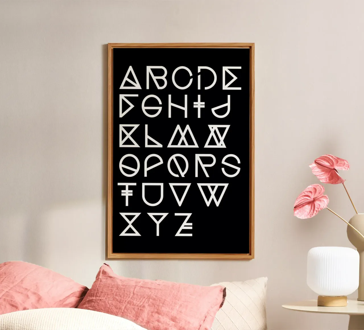 Geometrical ABC - black alluminio dibond da Studio Nahili