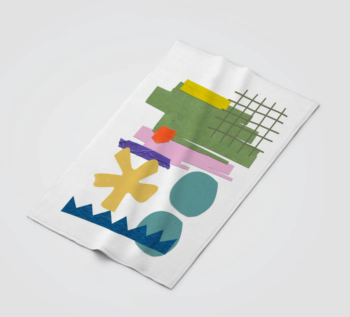 vibrant composition collage fleecedeken van ramosashop