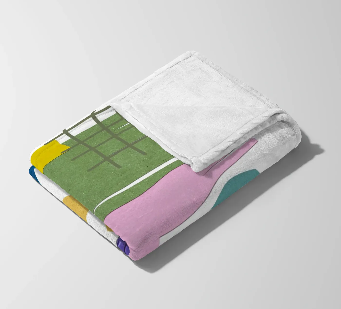 vibrant composition collage fleecedeken van ramosashop