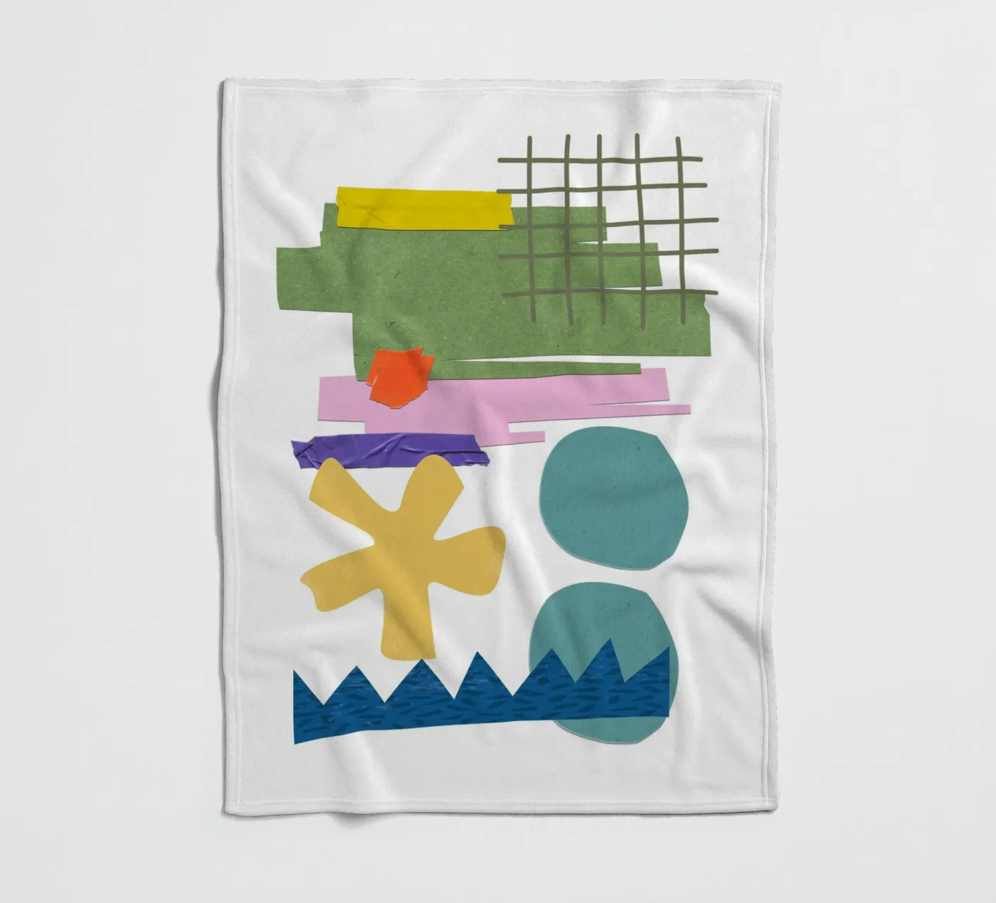 vibrant composition collage fleecedeken van ramosashop