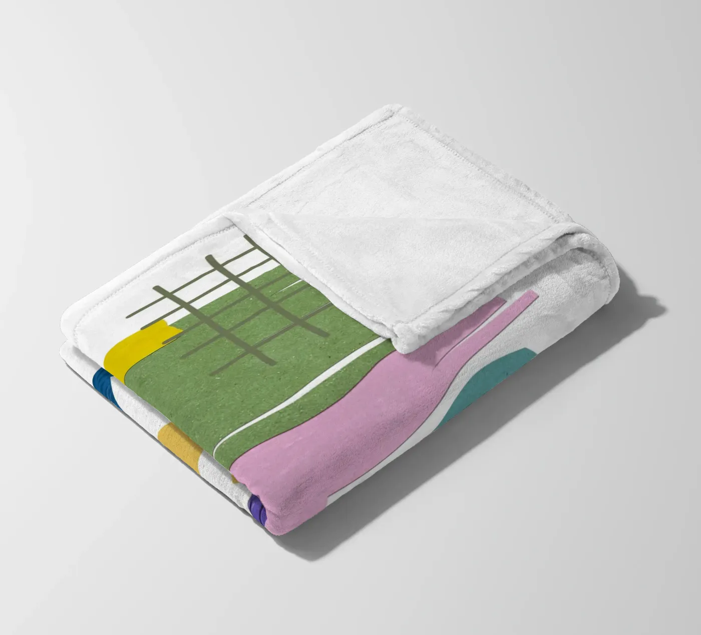 vibrant composition collage fleecedeken van ramosashop