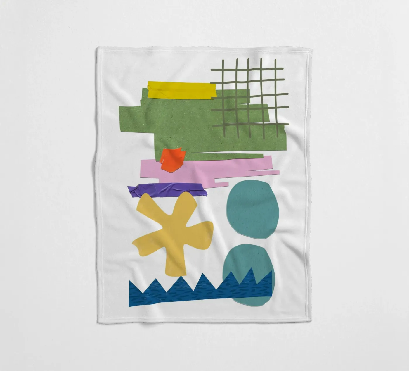 vibrant composition collage fleecedeken van ramosashop