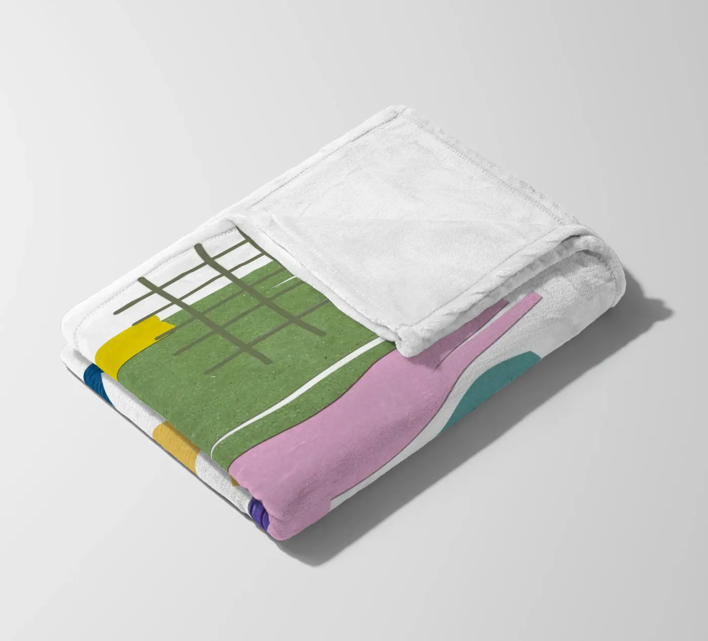 vibrant composition collage fleecedeken van ramosashop