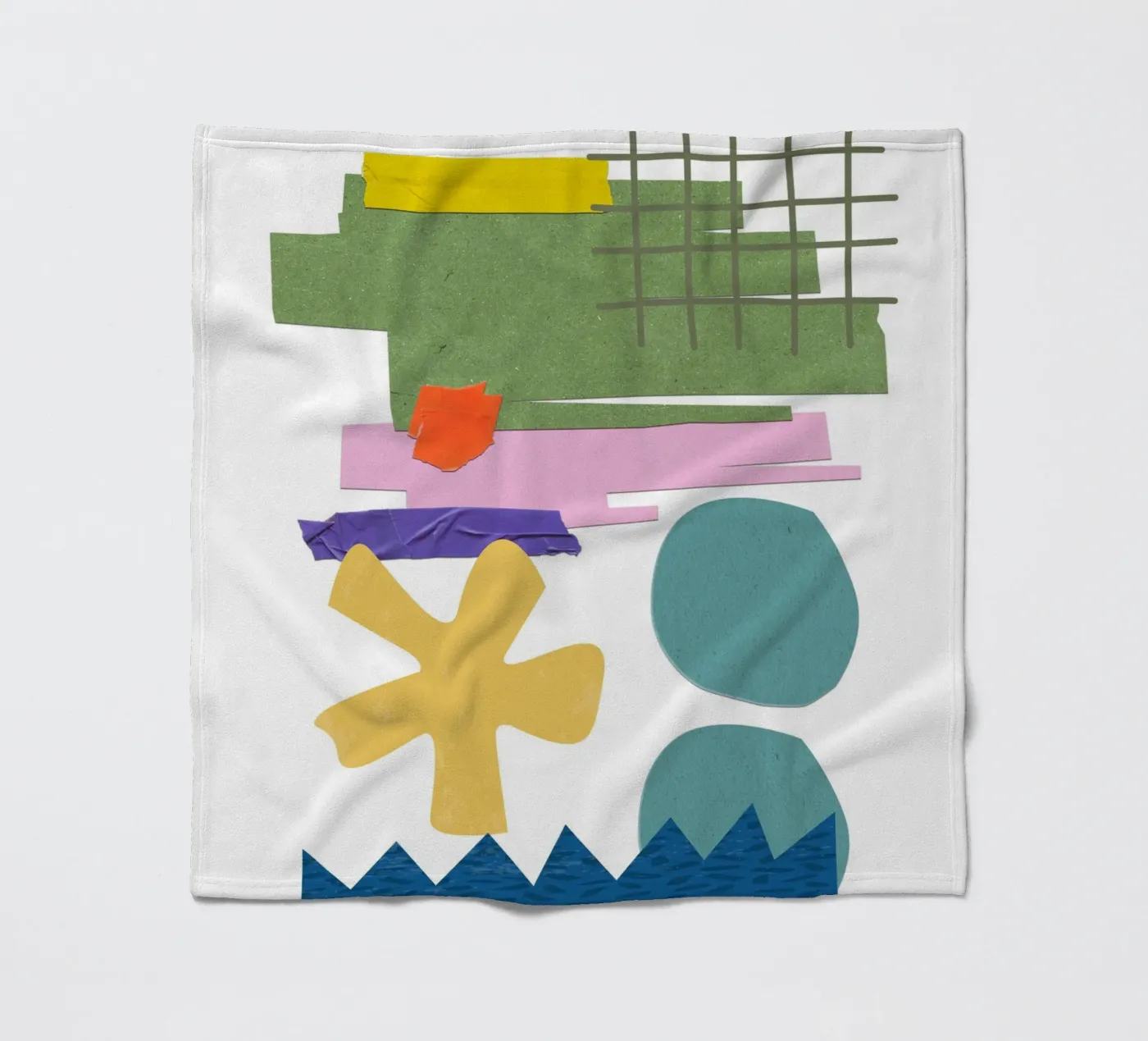 vibrant composition collage fleecedeken van ramosashop