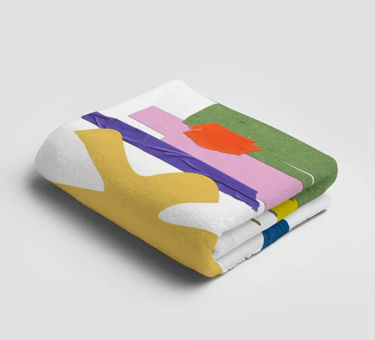 vibrant composition collage asciugamano da bagno da ramosashop