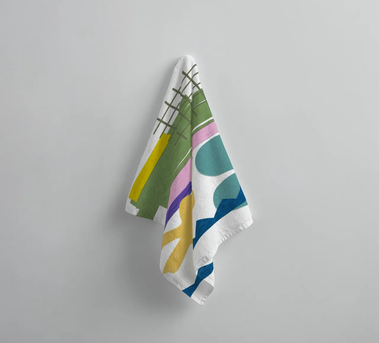 vibrant composition collage asciugamano da bagno da ramosashop
