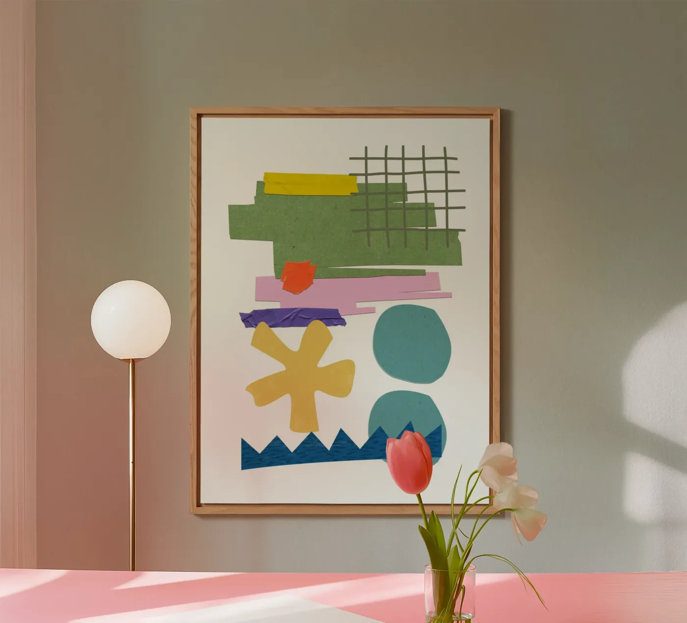 vibrant composition collage pannello forex da ramosashop