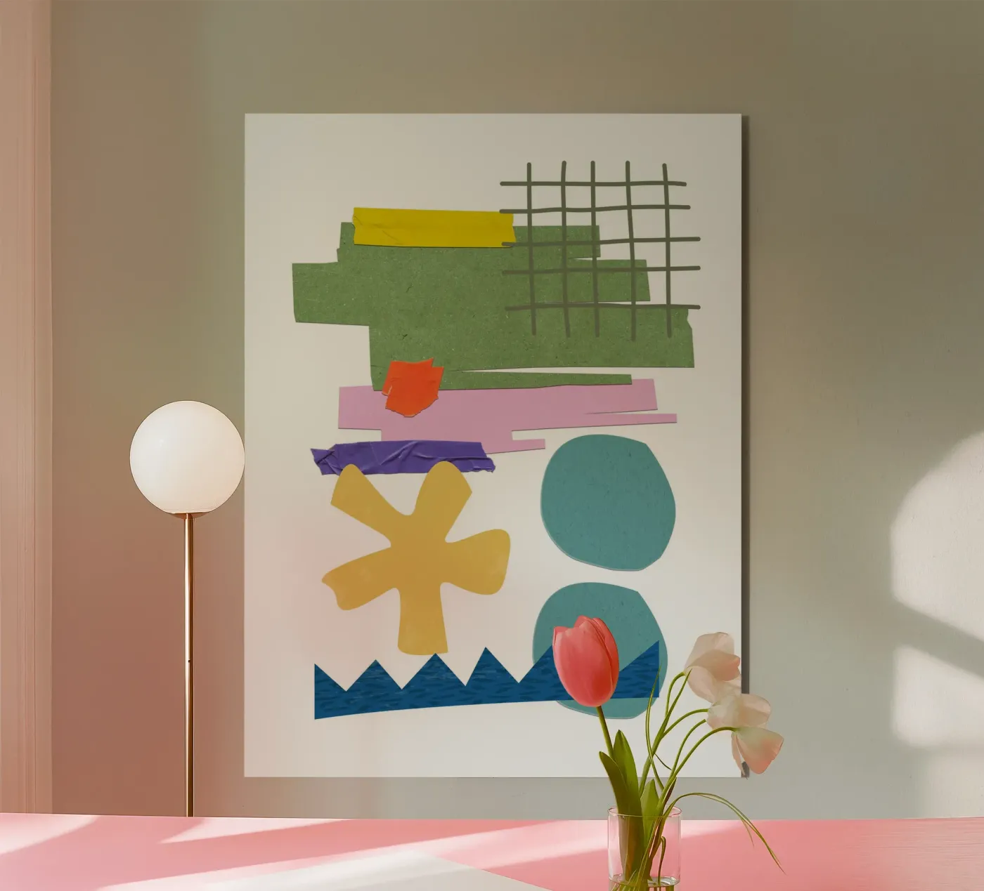 vibrant composition collage pannello forex da ramosashop