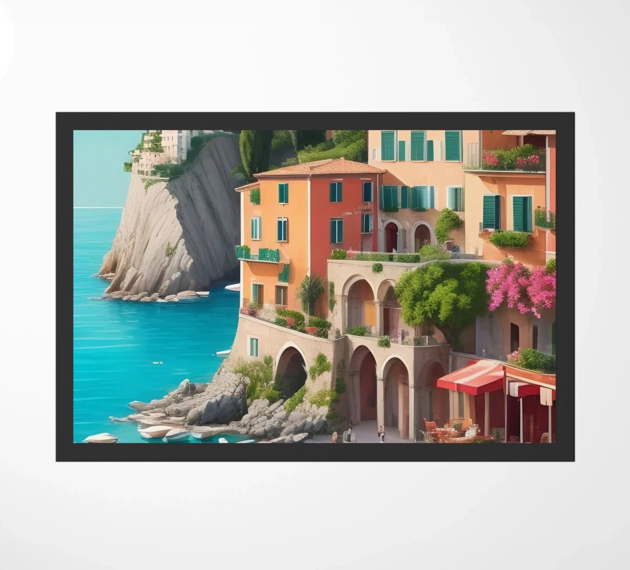 Gardasee-Ufer Fußmatte von Charnwood Prints