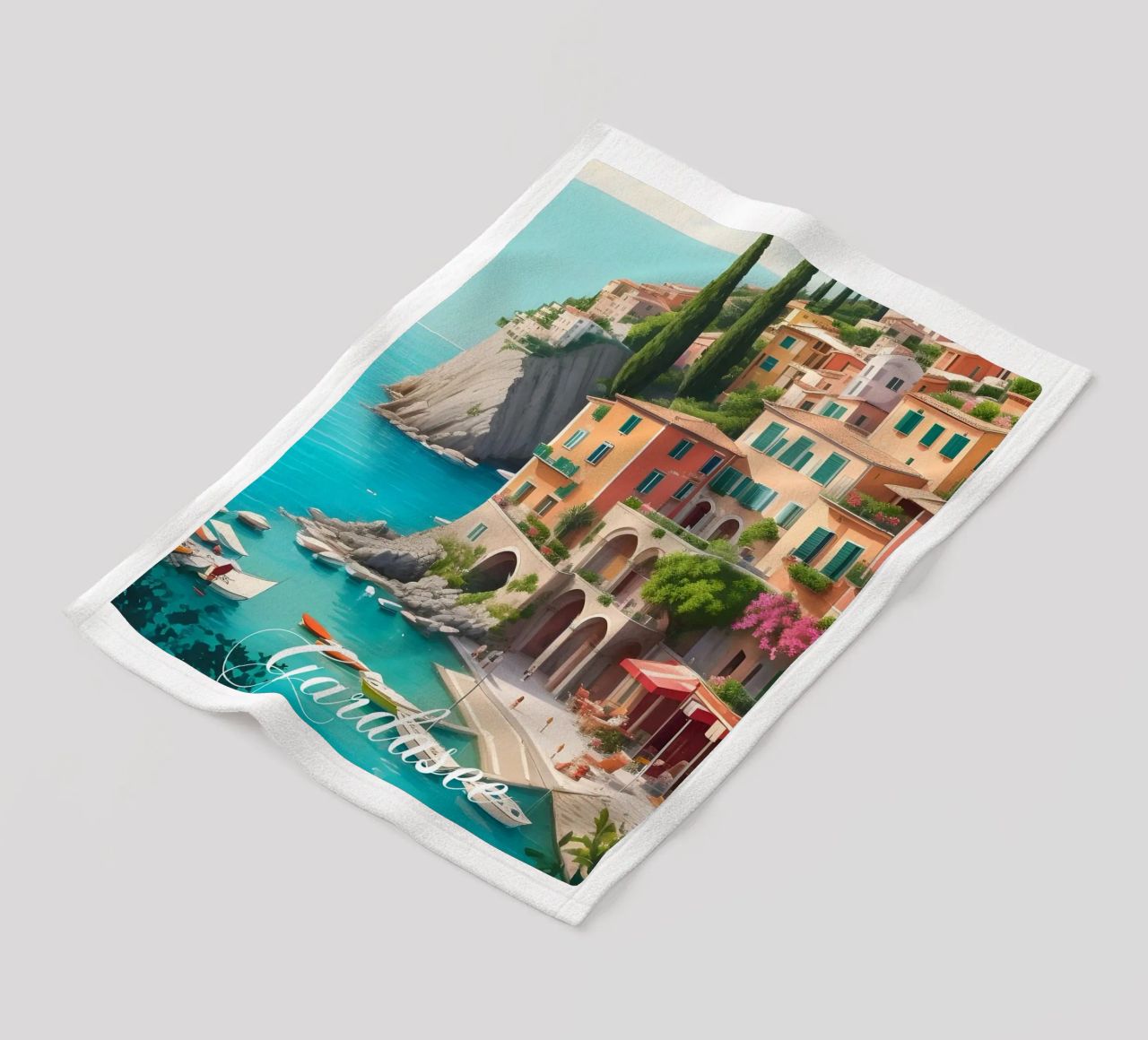 Gardasee-Ufer Fleecedecke von Charnwood Prints