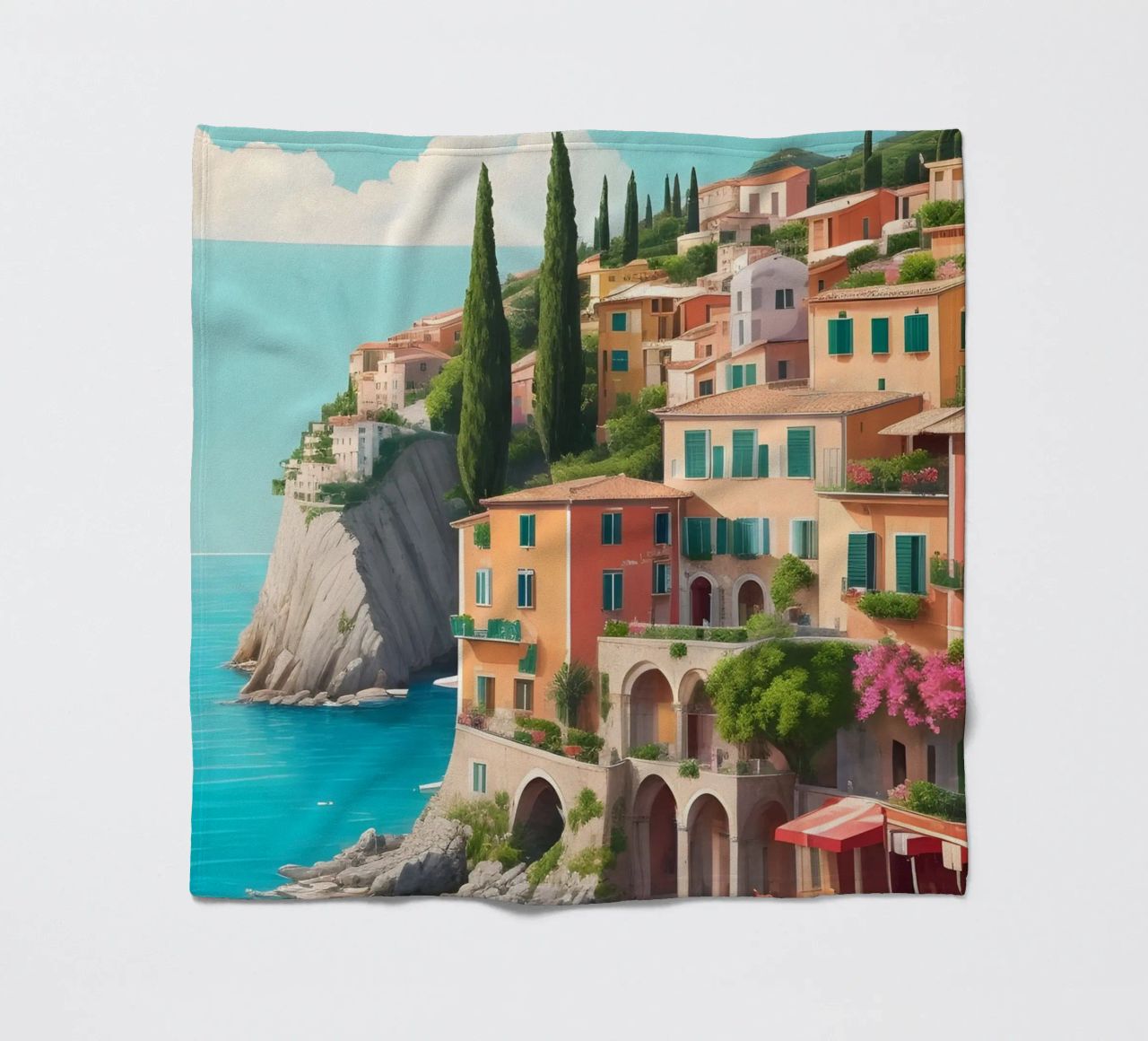 Gardasee-Ufer Fleecedecke von Charnwood Prints