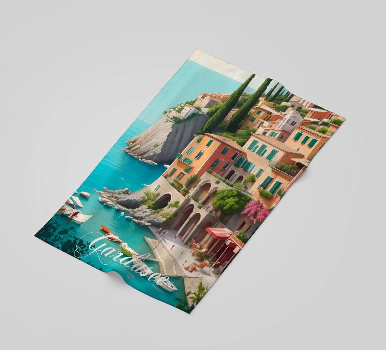 Gardasee-Ufer Strandtuch von Charnwood Prints
