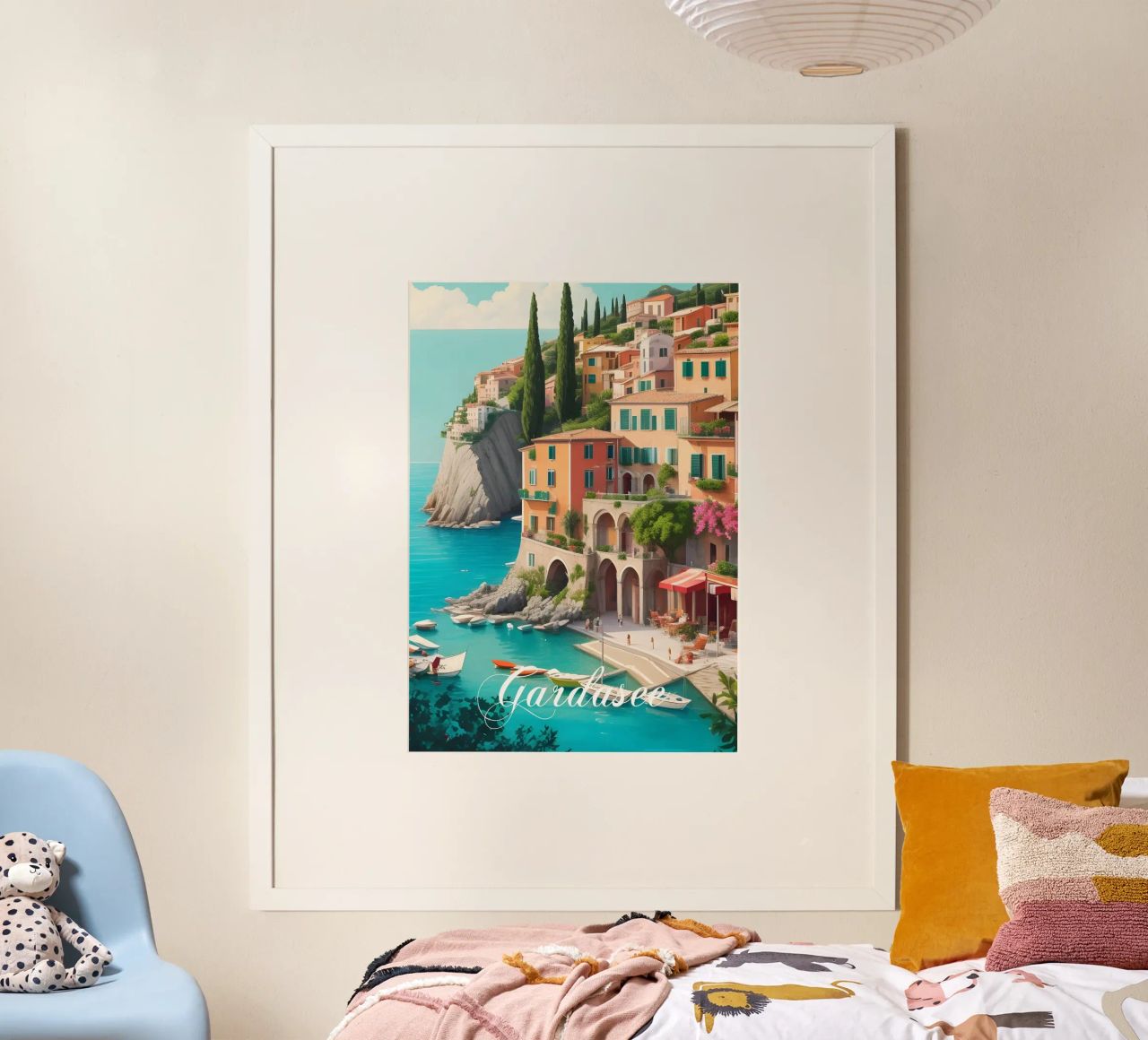 Gardasee-Ufer Poster von Charnwood Prints