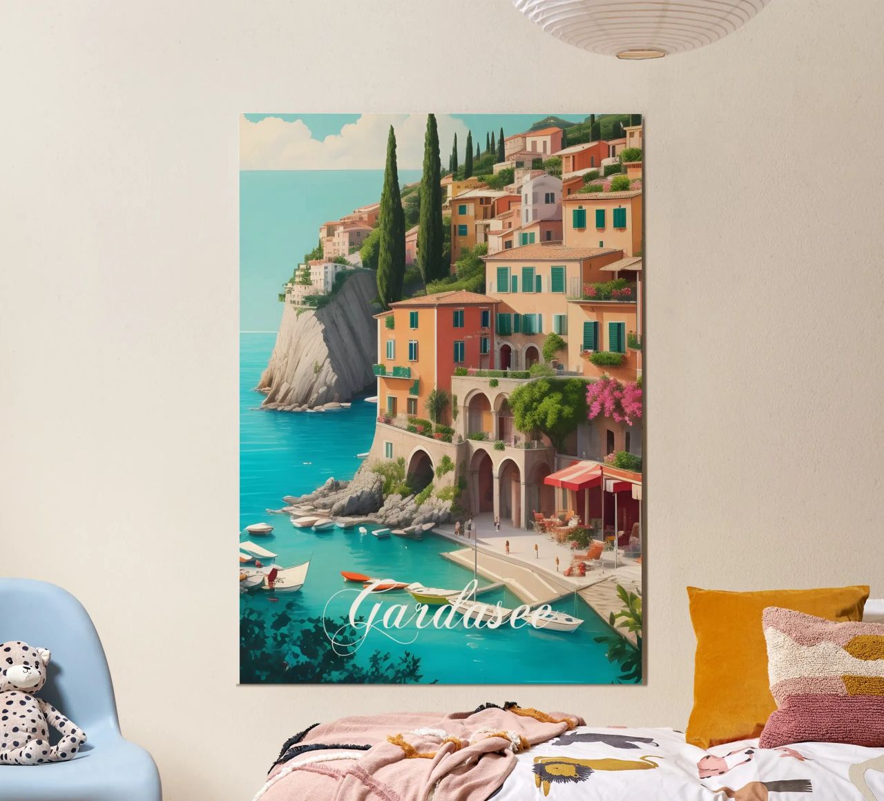 Gardasee-Ufer Poster von Charnwood Prints