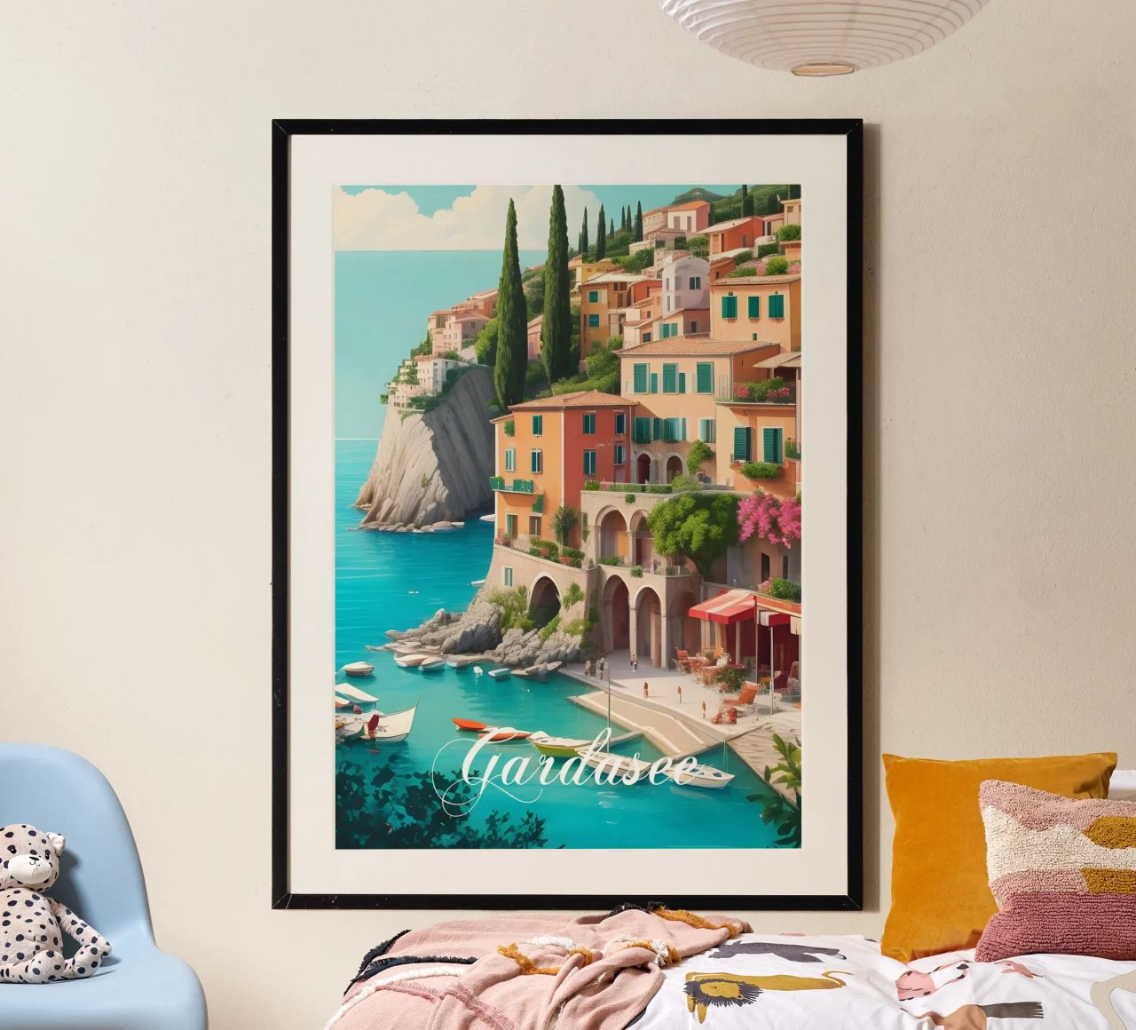 Gardasee-Ufer Poster von Charnwood Prints