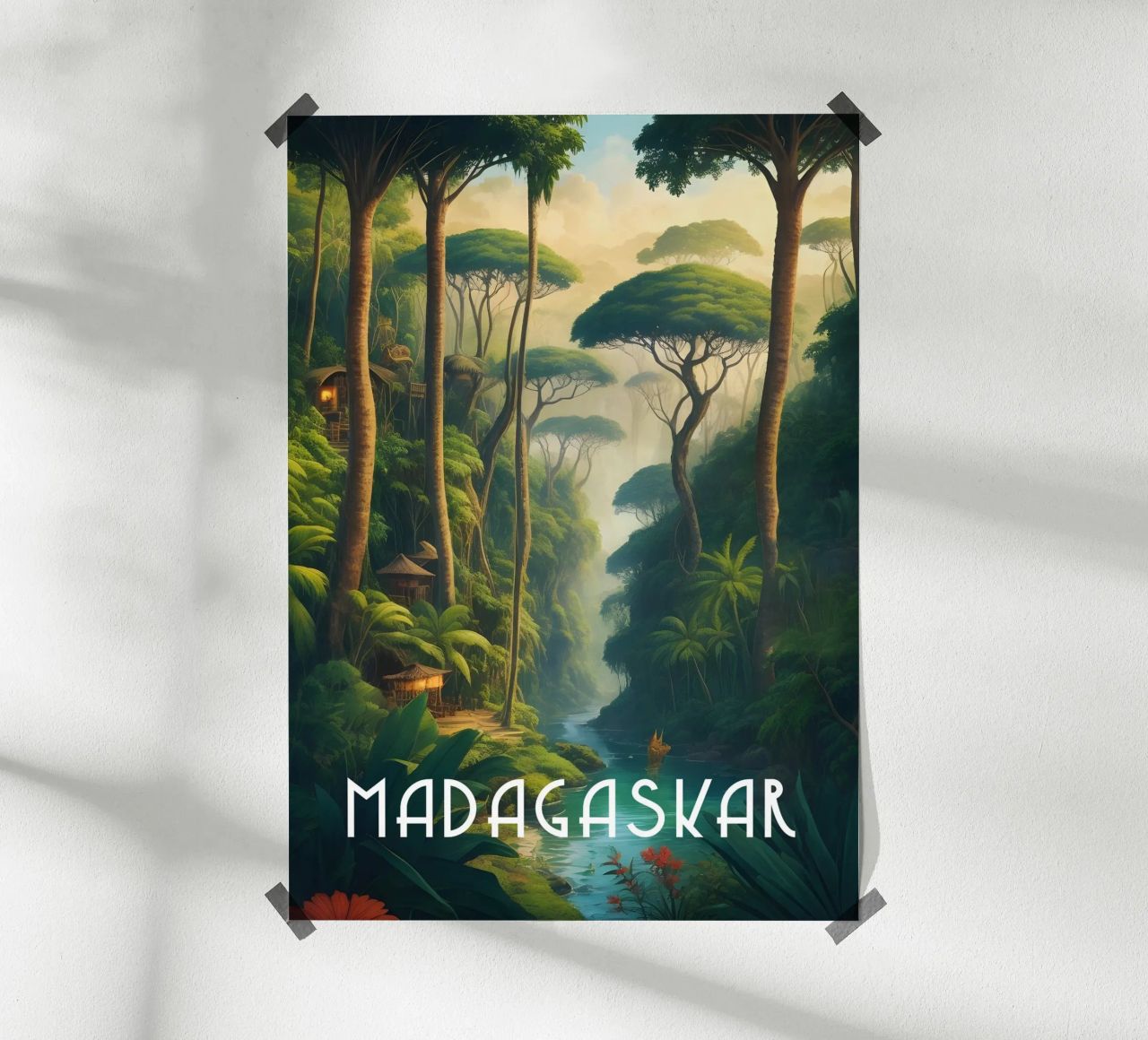 Regenwoud Madagaskar poster van Charnwood Prints