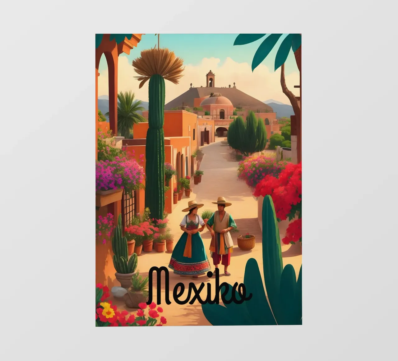 Villaggio Messico pellicola backlit da Charnwood Prints