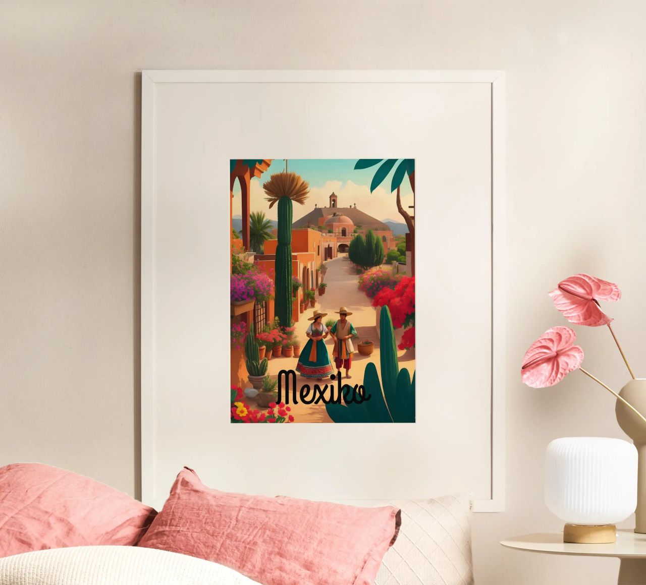 Villaggio Messico poster da Charnwood Prints