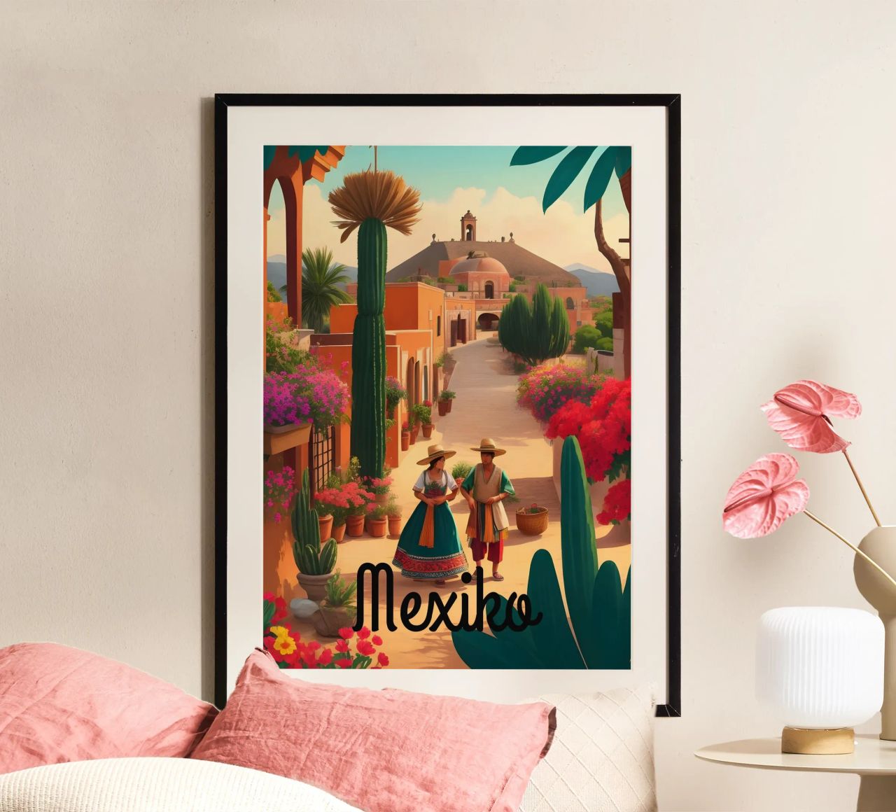 Villaggio Messico poster da Charnwood Prints