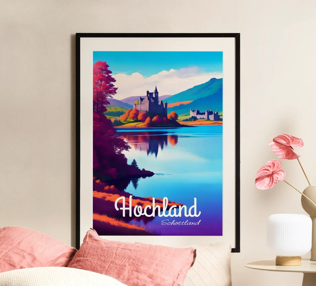 Scozia Highlands poster da Charnwood Prints