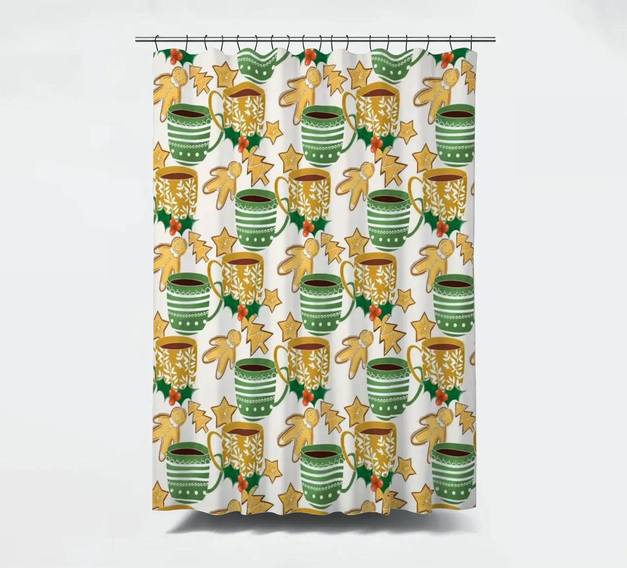 Hot Chocolate and Gingerbread Cookies shower curtain by susanacosta