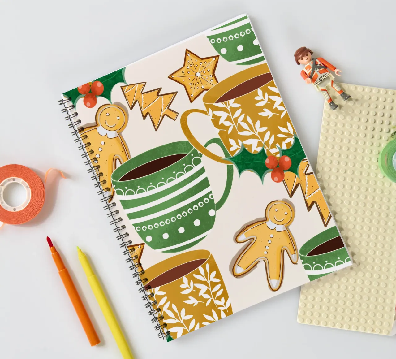 Hot Chocolate and Gingerbread Cookies spiral notebook by susanacosta