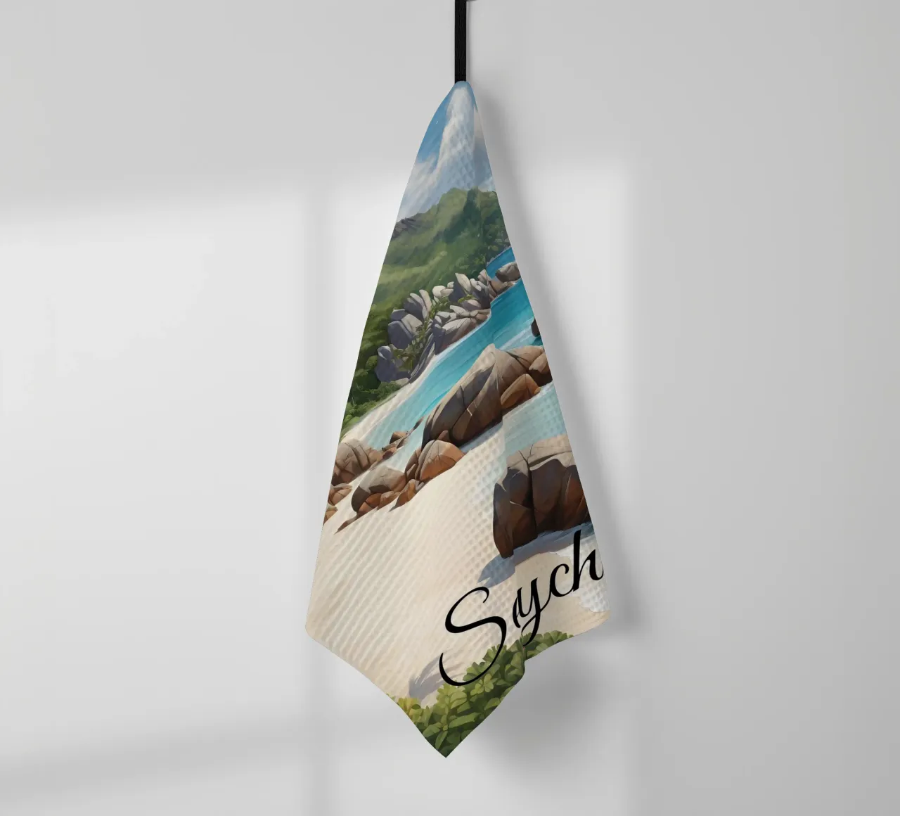 Spiaggia delle Seychelles canovaccio da cucina da Charnwood Prints