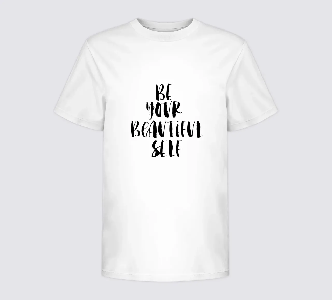 Be Your Beautiful Self Design tipografico in bianco e nero t-shirt bambini da THE MOTIVATED TYPE