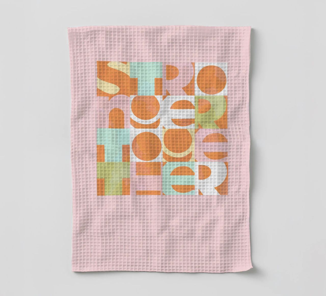 Typographie audacieuse "Stronger Together" - Orange rose vert torchon de Dominique Vari Words
