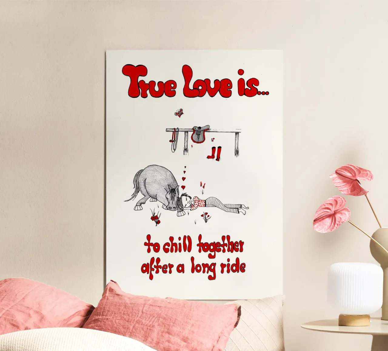 True Love is to chill together after a long ride pannello forex da Pferdemädchen