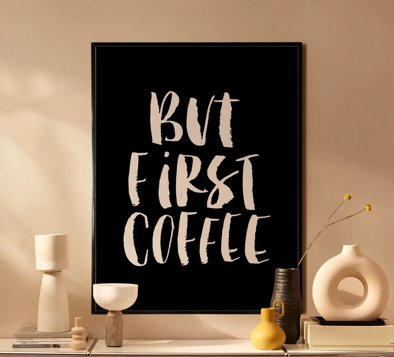 Ma prima il caffè poster da THE MOTIVATED TYPE