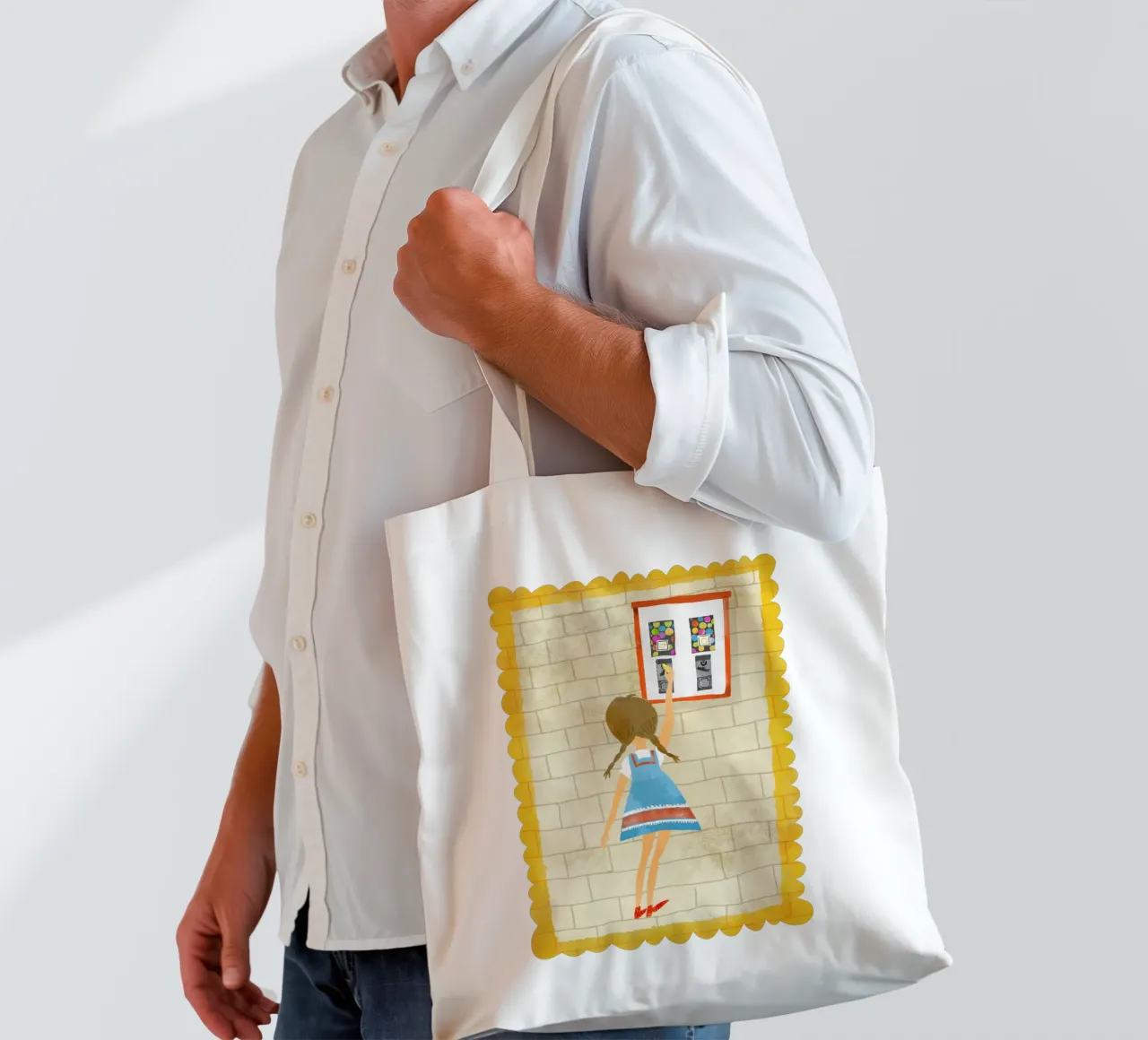 Kaugummiautomat Retro Nostalgie borsa in juta da DYDesign